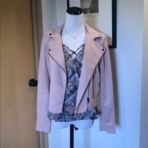 Dusty Pink Moto Jacket